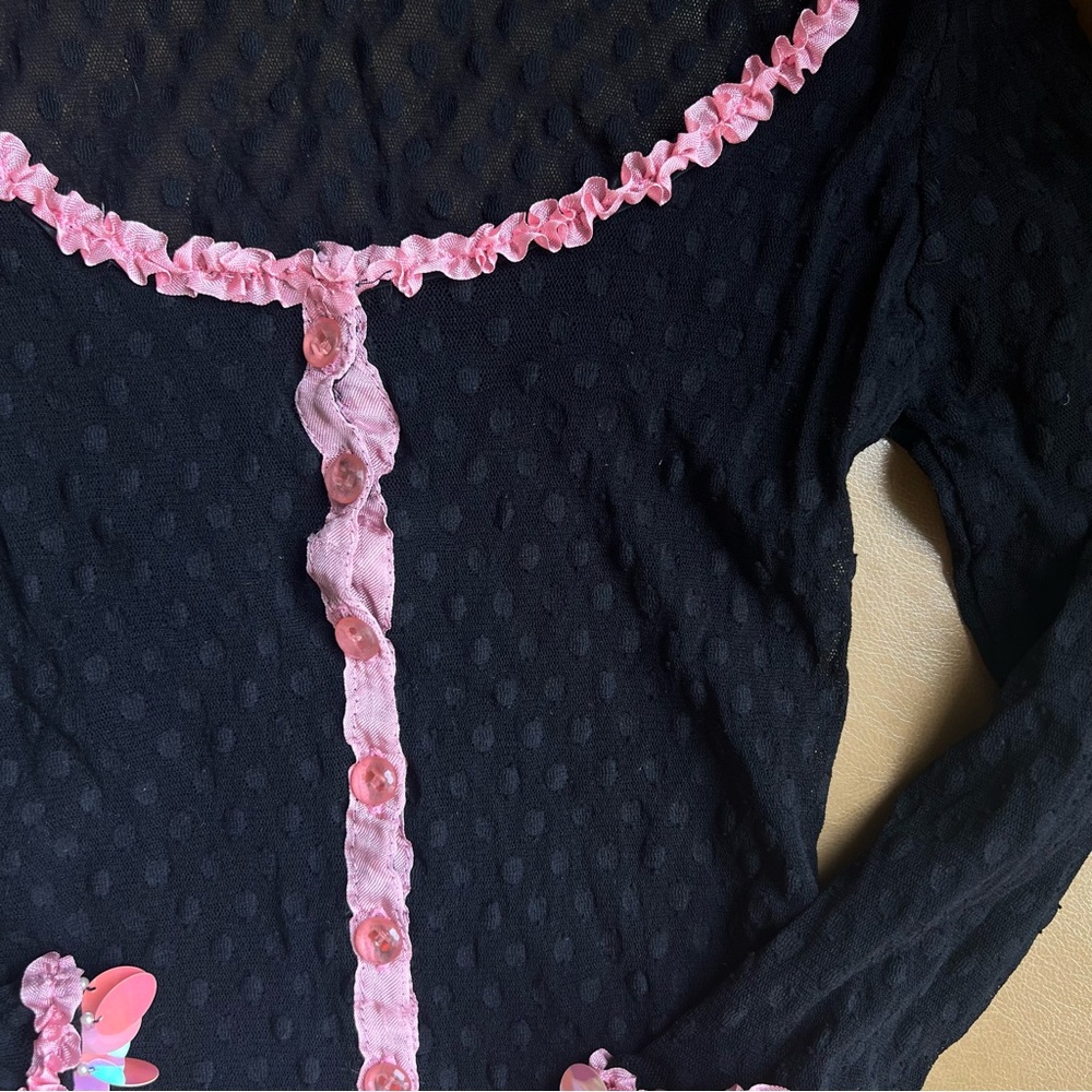 Rare Vintage Betsey Johnson Top 1990s 90s y2k 00s xsmall xs petite - Picture 6 of 7